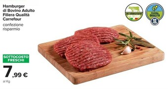 Carrefour Carrefour Hamburger Di Bovino Adulto offerta