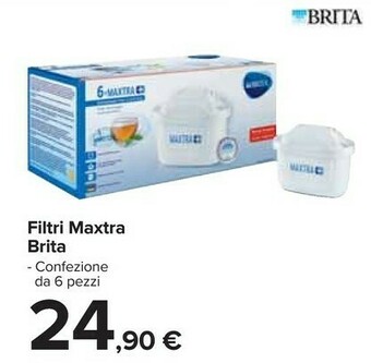 Carrefour Brita Filtri Potenziati MAXTRA+ Per Caraffa Filtrante - Pack 6 offerta