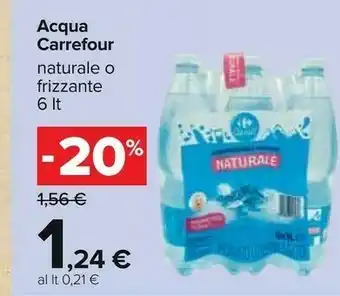 Carrefour Carrefour Acqua Naturale 6000 Ml offerta