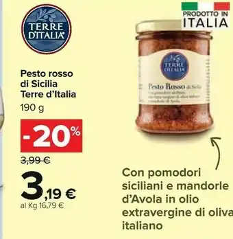 Carrefour Terre d'Italia Terre D Italia Pesto Rosso Di Sicilia 190 G offerta