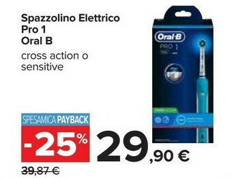 Carrefour Oral B Spazzolino Elettrico Pro 1 offerta