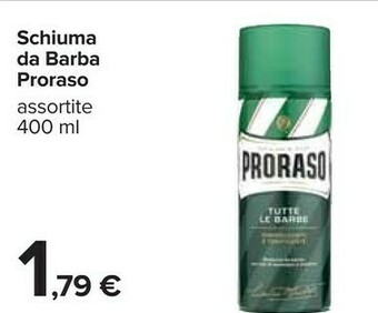 Carrefour Proraso Schiuma Da Barba offerta