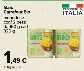 Carrefour Carrefour Mais Bio offerta