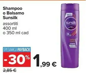 Carrefour Sunsilk Shampo offerta