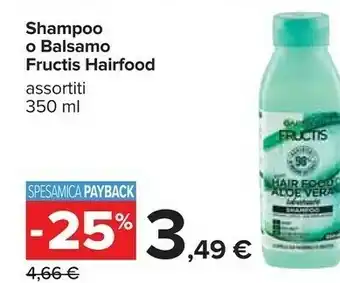 Carrefour Garnier Shampo Fructis Hair Food offerta