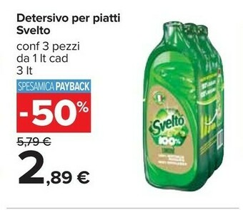 Carrefour Svelto Detersivo Per Piatti offerta