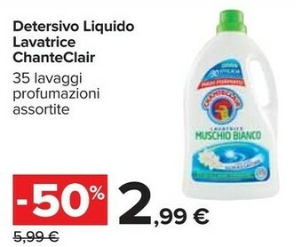 Carrefour Chanteclair Detersivo Liquido Lavatrice offerta