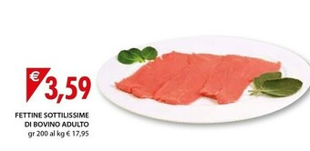 Mercatò Fettine Sottilissime Di Bovino Adulto offerta