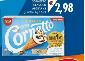 Mercatò Algida Cornetto Classico Formato Speciale 480 G(ml) offerta