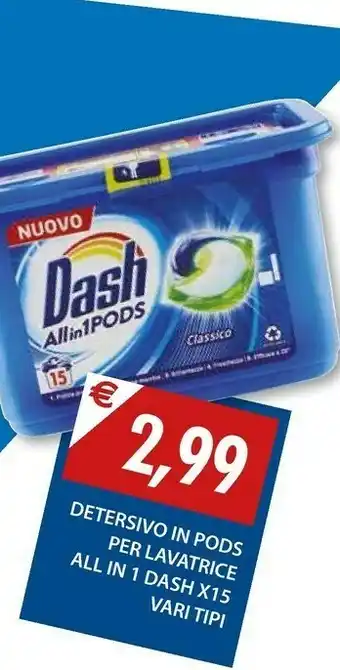 Dash Detersivo In Pods Per Lavatrice All In 1 Classico