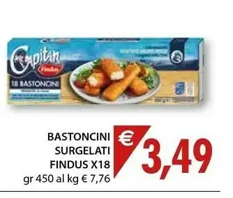Mercatò Findus Capitan - 18 Bastoncini 450 G(ml) offerta
