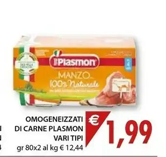 Mercatò Plasmon Sughetti Ragù Di Manzo 160 G(ml) offerta