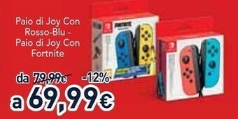 Unieuro Nintendo Joy-Con Gamepad Switch Analogico/Digitale Bluetooth Blu, Rosso offerta