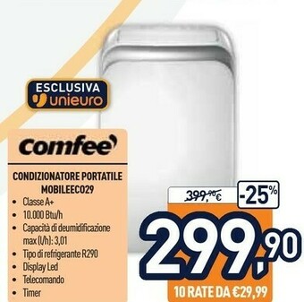 Unieuro Comfeè Condizionatore Portatile MOBILEECO29 offerta