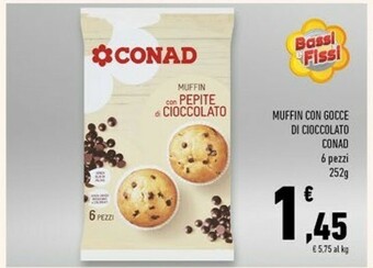 Conad Superstore Conad Muffin Con Gocce Di Cioccolato offerta