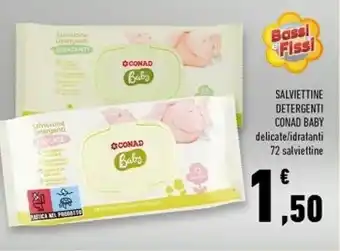 Conad Superstore Conad Salviettine Detergenti Baby Delicate/ Idratanti offerta