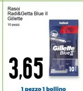 Conad Superstore Gillette Rasoi Radi & Getta Blue 2 offerta