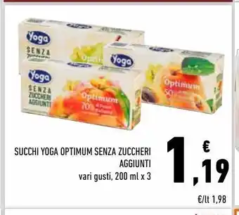 Conad Succhi yoga optimum senza zuccheri aggiunti offerta