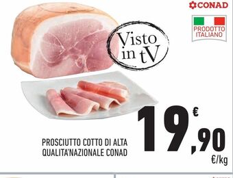 Conad City Prosciutto cotto di alta qualita' nazionale conad offerta