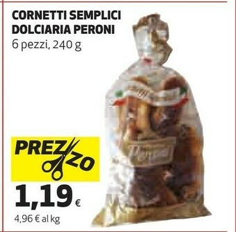 Coop Dolciaria peroni Cornetti Semplici 240 G(ml) offerta
