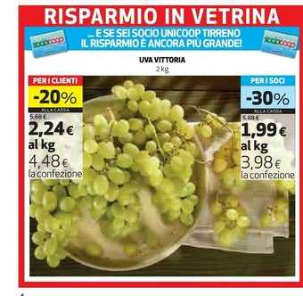 Coop Uva Vittoria offerta