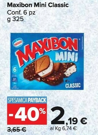 Carrefour Market Nestlè - Maxibon 6 Mini 325 G(ml) offerta