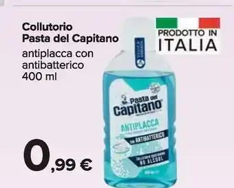 Carrefour Market Pasta Del Capitan Collutorio Antiplacca Con Antibatterico offerta