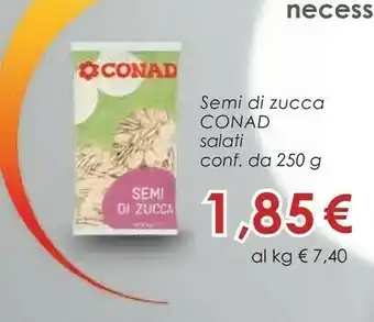 Conad City Conad - Semi Di Zucca 250 G(ml) offerta