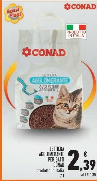 Conad City Conad Lettiera Agglomerante Per Gatti offerta