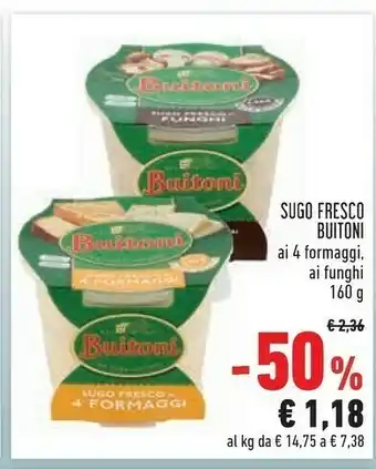 Conad City Buitoni Sugo Fresco Ai 4 Formaggi offerta