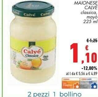 Conad Calvè Maionese Classica 225 G(ml) offerta