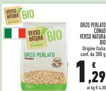 Conad Conad - Orzo Perlato Biologico Verso Natura 300 G(ml) offerta