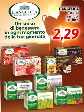 Crai L"Angelica Tisane vari tipi 18 filtri offerta