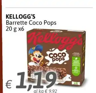 Crai Kellogg's Barrette Coco Pops 20 g x 6 offerta
