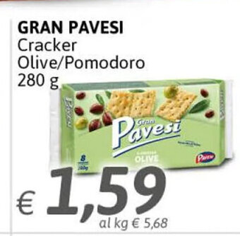 Crai Gran Pavesi Cracker Olive/Pomodoro 280 g offerta