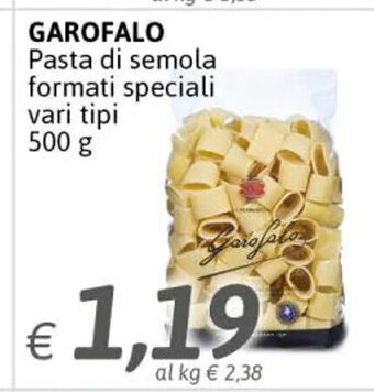 Crai Garofalo Pasta di semola formati speciali vari tipi 500 g offerta