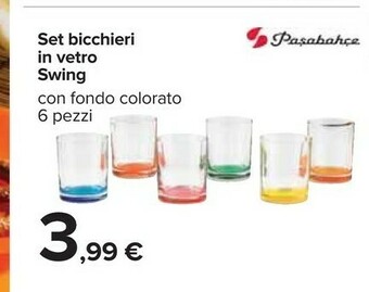 Carrefour Pasabahce Set Bicchieri In Vetro offerta