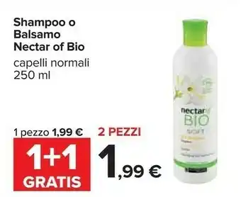 Carrefour Nectar Shampoo O Balsamo Bio offerta