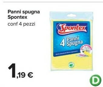 Carrefour Spontex Panni Spugna offerta