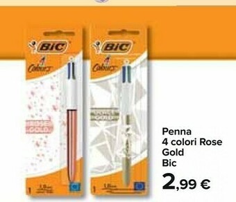 Carrefour Bic Penna 4 Colori Rose Gold offerta
