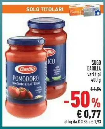 Conad Barilla Sugo Pomodoro offerta