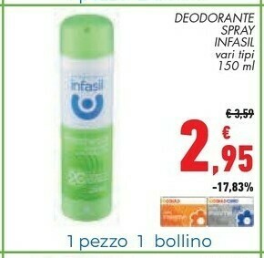 Conad Infasil Deodorante Spray offerta