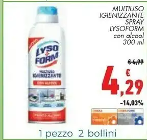 Conad Lysoform Multiuso Igienizzante Spray Con Alcool offerta