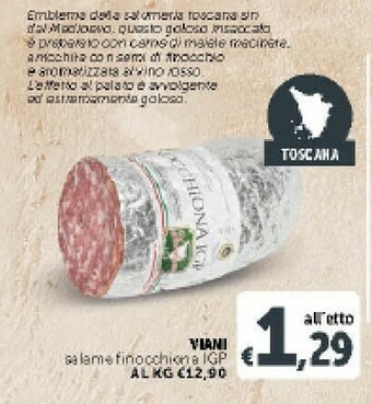 Viani Salame Finocchiona Igp
