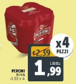 Deco Supermercati Peroni Birra 330 G(ml) offerta