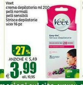 Elite Veet Crema depilatoria offerta