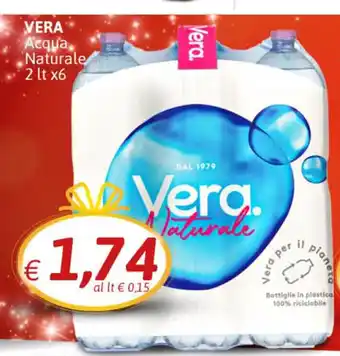Crai Vera Acqua Naturale 2 lt x 6 offerta