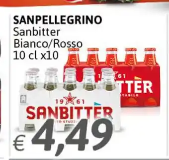Crai San Pellegrino Sanbitter Bianco/ Rosso 10 cl x 10 offerta