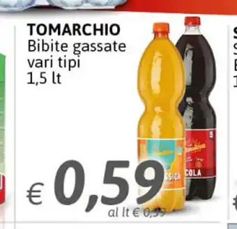 Crai Tomarchio Bibite gassate vari tipi 1,5 lt offerta