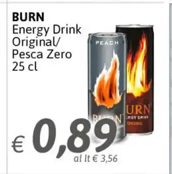 Crai Burn Energy Drink Original/ Pesca Zero 25 cl offerta